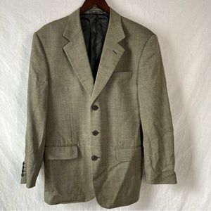Vintage Issimo Italian men’s Guabello Super 100 woven beige sport jacket blazer